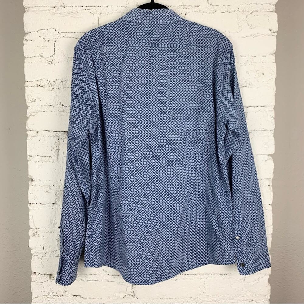 Diesel Blue Slim Fit Button Down Long Sleeve Dress Shirt XL - Picture 14 of 16